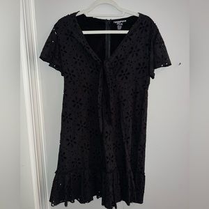 Black Global Love Eyelet dress